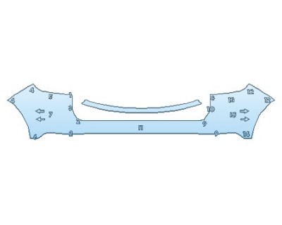 PAINT PROTECTION KIT - 2020 PORSCHE CAYENNE TURBO BUMPER WITH TOW HOOK - PRECUT PPF CLEAR BRA WRAP