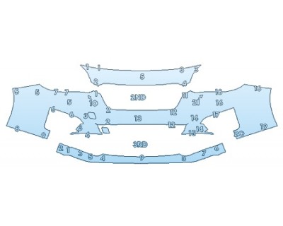 PAINT PROTECTION KIT - 2020 SUBARU IMPREZA 2 BUMPER - PRECUT PPF CLEAR BRA WRAP