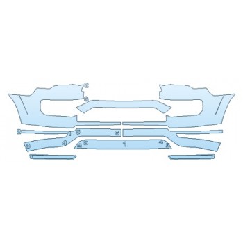 PAINT PROTECTION KIT - 2019 TOYOTA 4RUNNER LIMITED_NIGHTSHADE BUMPER (2 PIECE) - PRECUT PPF CLEAR BRA WRAP