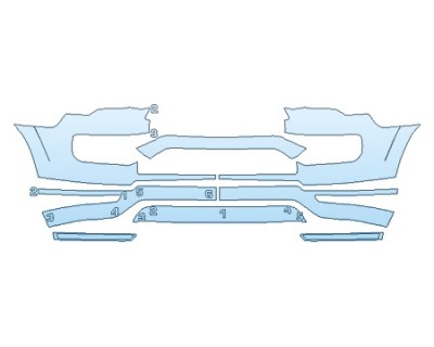 PAINT PROTECTION KIT - 2019 TOYOTA 4RUNNER LIMITED_NIGHTSHADE BUMPER (2 PIECE) - PRECUT PPF CLEAR BRA WRAP