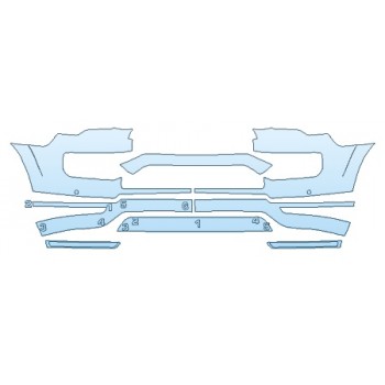 PAINT PROTECTION KIT - 2019 TOYOTA 4RUNNER LIMITED_NIGHTSHADE BUMPER WITH SENSORS (2 PIECE) - PRECUT PPF CLEAR BRA WRAP