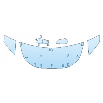 PAINT PROTECTION KIT - 2020 TOYOTA PRIUS L HOOD (24 INCH WRAPPED EDGES) FENDERS MIRRORS - PRECUT PPF CLEAR BRA WRAP