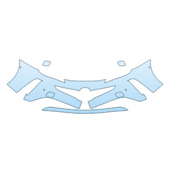 PAINT PROTECTION KIT - 2020 TOYOTA PRIUS L BUMPER WITH SENSORS (2 PIECE) - PRECUT PPF CLEAR BRA WRAP