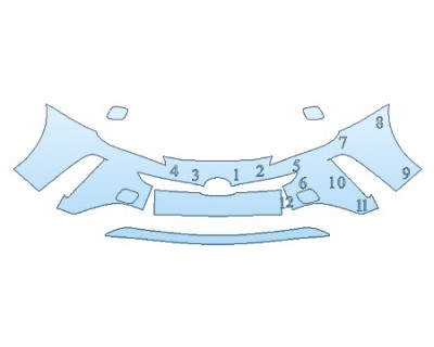 Precut PPF Kit – Clear Bra Paint Protection Film PAINT PROTECTION KIT - 2020 TOYOTA PRIUS L BUMPER (3 PIECE) - PRECUT PPF CLEAR BRA WRAP