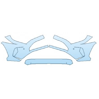 Precut PPF Kit – Clear Bra Paint Protection Film PAINT PROTECTION KIT - 2020 TOYOTA RAV4 LIMITED BUMPER WITH SENSORS (30 IN WRAPPED EDGES) - PRECUT PPF CLEAR BRA WRAP