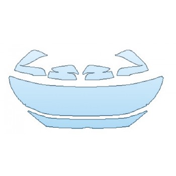 PAINT PROTECTION KIT - 2020 TOYOTA RAV4 XLE_PREMIUM HOOD (18 INCH WRAPPED EDGES) FENDERS MIRRORS - PRECUT PPF CLEAR BRA WRAP