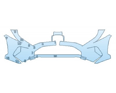 PAINT PROTECTION KIT - 2020 TOYOTA RAV4 XLE_PREMIUM BUMPER (36 IN) - PRECUT PPF CLEAR BRA WRAP