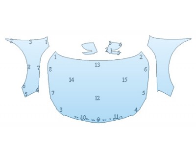 PAINT PROTECTION KIT - 2020 KIA TELLURIDE S FULL HOOD FENDERS MIRRORS - PRECUT PPF CLEAR BRA WRAP