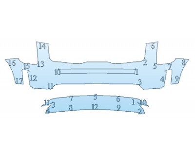 PAINT PROTECTION KIT - 2020 KIA TELLURIDE S BUMPER - PRECUT PPF CLEAR BRA WRAP
