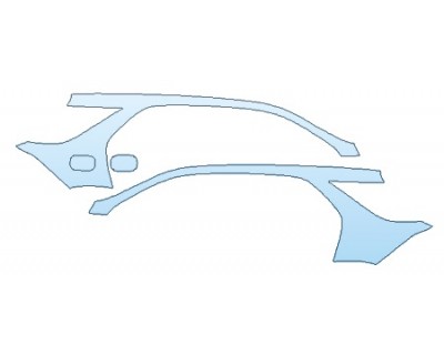 PAINT PROTECTION KIT - 2020 MERCEDES GLE-CLASS_SUV GLE450 FULL REAR QUARTERS (WRAPPED EDGES) - PRECUT PPF CLEAR BRA WRAP