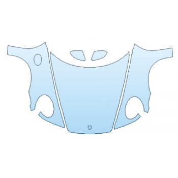 PAINT PROTECTION KIT - 2020 PORSCHE 911_CARRERA_4 S HOOD WITH SPLIT FENDER (WRAPPED EDGES MIRROR - PRECUT PPF CLEAR BRA WRAP