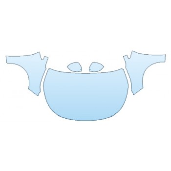 PAINT PROTECTION KIT - 2020 TOYOTA COROLLA LE FULL HOOD (WRAPPED EDGES) FENDERS MIRRORS - PRECUT PPF CLEAR BRA WRAP