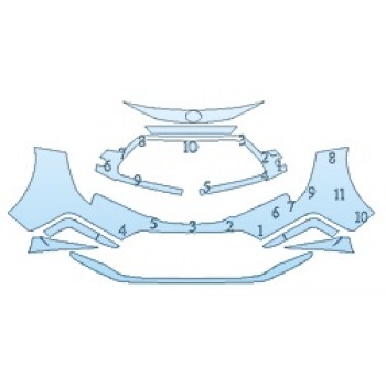 PAINT PROTECTION KIT - 2020 TOYOTA COROLLA SE BUMPER - PRECUT PPF CLEAR BRA WRAP