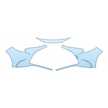 PAINT PROTECTION KIT - 2020 TOYOTA COROLLA XLE BUMPER WITH RELIEF CUT (3 PIECE) - PRECUT PPF CLEAR BRA WRAP