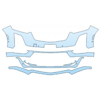 PAINT PROTECTION KIT - 2020 CADILLAC XT6 LUXURY PREMIUM BUMPER WITH PLATE CUTOUT - INVISIBLEMASK - 3M PAINT PROTECTION