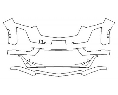2020 CADILLAC XT6 LUXURY PREMIUM Bumper With Plate Cutout