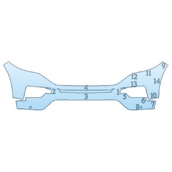 Precut PPF Kit – Clear Bra Paint Protection Film PAINT PROTECTION KIT - 2020 FORD EXPLORER LIMITED BUMPER WITH SENSORS - INVISIBLEMASK - 3M PAINT PROTECTION