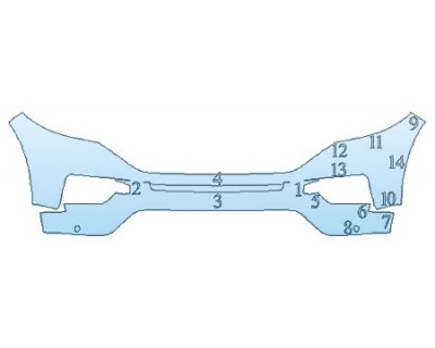 PAINT PROTECTION KIT - 2020 FORD EXPLORER LIMITED BUMPER WITH SENSORS - INVISIBLEMASK - 3M PAINT PROTECTION