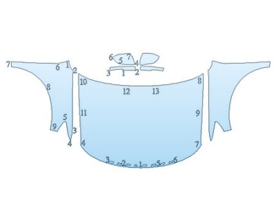 PAINT PROTECTION KIT - 2020 FORD EXPLORER ST FULL HOOD FENDERS MIRRORS - INVISIBLEMASK - 3M PAINT PROTECTION