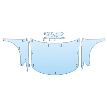 PAINT PROTECTION KIT - 2020 FORD EXPLORER XLT FULL HOOD FENDERS MIRRORS - INVISIBLEMASK - 3M PAINT PROTECTION