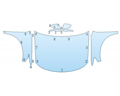 PAINT PROTECTION KIT - 2020 FORD EXPLORER XLT FULL HOOD FENDERS MIRRORS - INVISIBLEMASK - 3M PAINT PROTECTION