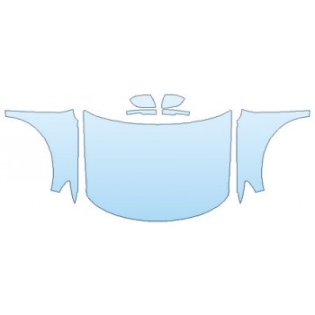 PAINT PROTECTION KIT - 2020 FORD EXPLORER XLT FULL HOOD (WRAPPED EDGES) FENDERS MIRRORS - INVISIBLEMASK - 3M PAINT PROTECTION