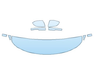 PAINT PROTECTION KIT - 2020 FORD EXPLORER XLT HOOD(18 INCH WRAPPED EDGES) FENDERS MIRRORS - INVISIBLEMASK - 3M PAINT PROTECTION