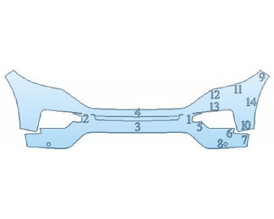 PAINT PROTECTION KIT - 2020 FORD EXPLORER XLT BUMPER WITH SENSORS - INVISIBLEMASK - 3M PAINT PROTECTION