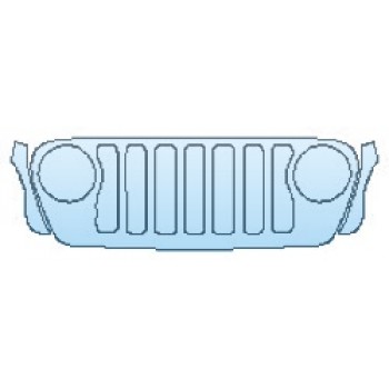 PAINT PROTECTION KIT - 2020 JEEP GLADIATOR OVERLAND GRILLE - INVISIBLEMASK - 3M PAINT PROTECTION