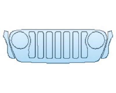 PAINT PROTECTION KIT - 2020 JEEP GLADIATOR OVERLAND GRILLE - INVISIBLEMASK - 3M PAINT PROTECTION