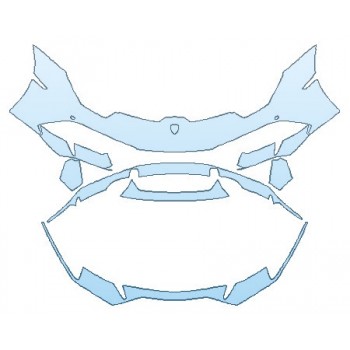 PAINT PROTECTION KIT - 2020 LAMBORGHINI HURACAN EVO BUMPER - INVISIBLEMASK - 3M PAINT PROTECTION