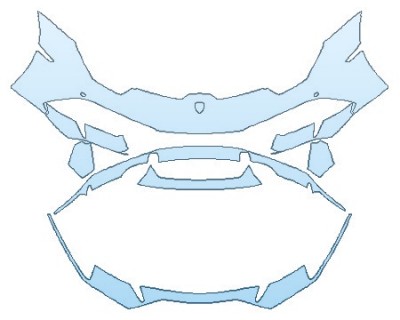 PAINT PROTECTION KIT - 2020 LAMBORGHINI HURACAN EVO BUMPER - INVISIBLEMASK - 3M PAINT PROTECTION