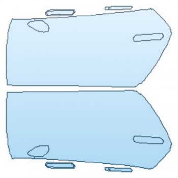 PAINT PROTECTION KIT - 2020 LAMBORGHINI HURACAN EVO DOORS (WRAPPED EDGES) - INVISIBLEMASK - 3M PAINT PROTECTION