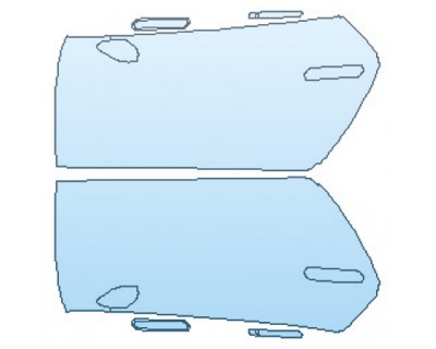 PAINT PROTECTION KIT - 2020 LAMBORGHINI HURACAN EVO DOORS (WRAPPED EDGES) - INVISIBLEMASK - 3M PAINT PROTECTION