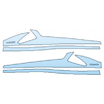 PAINT PROTECTION KIT - 2020 LAMBORGHINI HURACAN EVO ROCKERS (WRAPPED EDGES) - INVISIBLEMASK - 3M PAINT PROTECTION