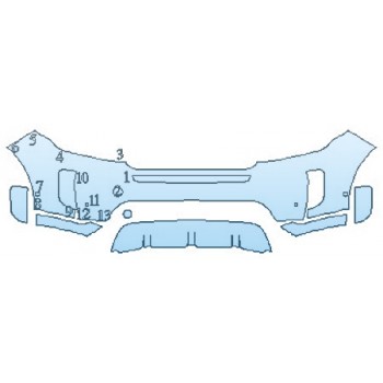 PAINT PROTECTION KIT - 2020 LAND ROVER RANGE ROVER EVOQUE SE BUMPER - INVISIBLEMASK - 3M PAINT PROTECTION