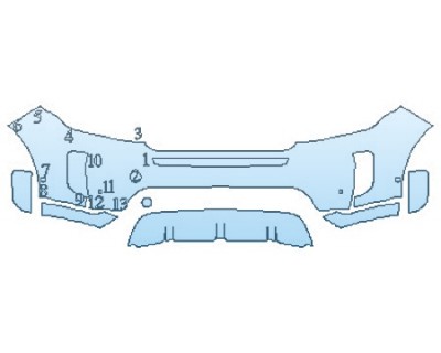 PAINT PROTECTION KIT - 2020 LAND ROVER RANGE ROVER EVOQUE SE BUMPER - INVISIBLEMASK - 3M PAINT PROTECTION