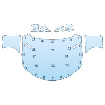 PAINT PROTECTION KIT - 2020 TOYOTA SUPRA LAUNCH EDITION FULL HOOD(72 INCH) FENDERS MIRRORS - INVISIBLEMASK - 3M PAINT PROTECTION