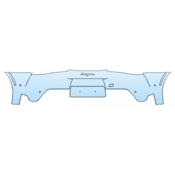 PAINT PROTECTION KIT - 2020 TOYOTA SUPRA LAUNCH EDITION FULL REAR BUMPER (WRAPPED EDGES) - INVISIBLEMASK - 3M PAINT PROTECTION