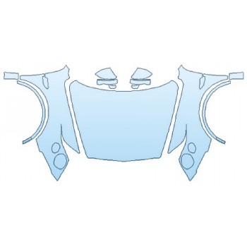 Precut PPF Kit – Clear Bra Paint Protection Film PAINT PROTECTION KIT - 2019 BENTLEY BENTAYGA BASE FULL HOOD (WRAPPED EDGES) FENDERS MIRRORS - PRECUT PPF CLEAR BRA WRAP