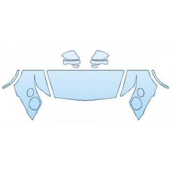 PAINT PROTECTION KIT - 2019 BENTLEY BENTAYGA BASE HOOD(30 INCH WRAPPED EDGES) FENDER MIRRORS - PRECUT PPF CLEAR BRA WRAP