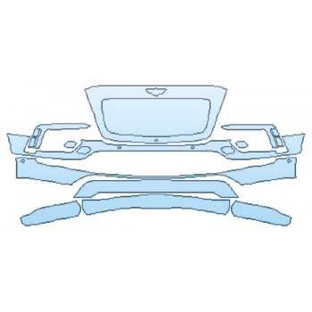 2019 BENTLEY BENTAYGA BASE OEM ADDON Bumper With Washers And Sensors