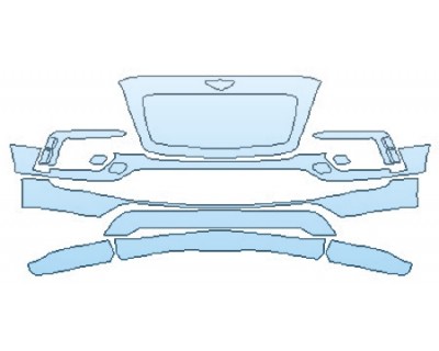 Precut PPF Kit – Clear Bra Paint Protection Film PAINT PROTECTION KIT - 2019 BENTLEY BENTAYGA DIESEL OEM ADDON BUMPER WITH WASHERS - PRECUT PPF CLEAR BRA WRAP