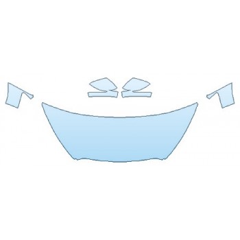 PAINT PROTECTION KIT - 2020 NISSAN KICKS SV HOOD(24 INCH WRAPPED EDGES) MIRRORS - PRECUT PPF CLEAR BRA WRAP