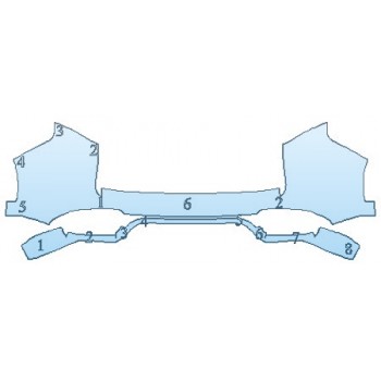 PAINT PROTECTION KIT - 2019 ALFA ROMEO STELVIO QUADRIFOGLIO FULL REAR BUMPER - PRECUT PPF CLEAR BRA WRAP