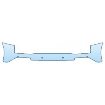 PAINT PROTECTION KIT - 2019 AUDI R8 V10 FULL REAR BUMPER (WRAPPED EDGES) - PRECUT PPF CLEAR BRA WRAP