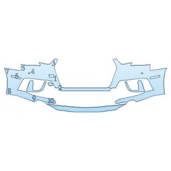 Precut PPF Kit – Clear Bra Paint Protection Film PAINT PROTECTION KIT - 2019 AUDI S4 BASE BUMPER WITH SENSORS - PRECUT PPF CLEAR BRA WRAP