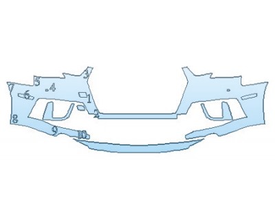 PAINT PROTECTION KIT - 2019 AUDI S4 BASE BUMPER WITH SENSORS - PRECUT PPF CLEAR BRA WRAP