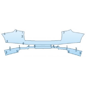 PAINT PROTECTION KIT - 2019 BMW X7 XDRIVE50I BASE FULL REAR BUMPER - PRECUT PPF CLEAR BRA WRAP
