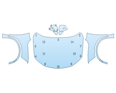 PAINT PROTECTION KIT - 2020 CHEVROLET BLAZER RS FULL HOOD FENDERS MIRRORS - PRECUT PPF CLEAR BRA WRAP